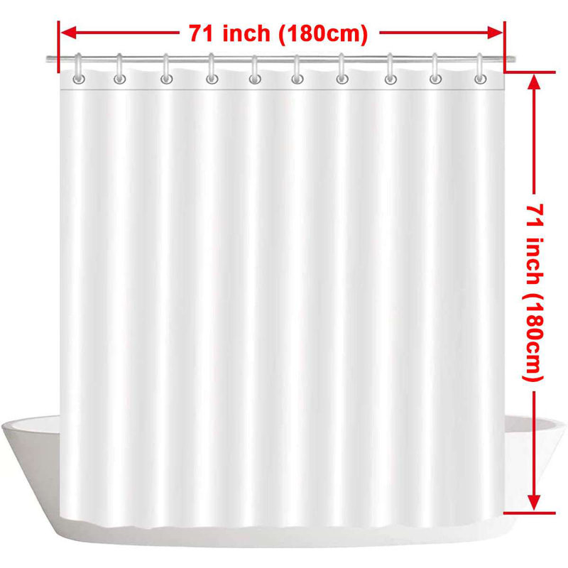 Shower Curtain with Hooks Included