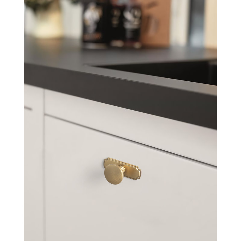 Round Knob Multipack With Backplate, Champagne Bronze