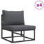 Vidaxl Garden Sofa Set With Cushion 7 Pcs Black Aluminium