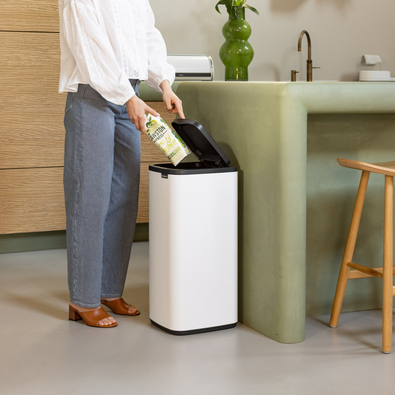 Poubelle Bo Touch, 8 gallons (30 litres), Blanc