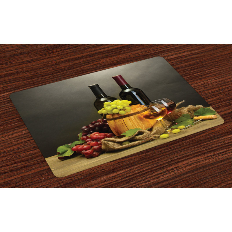 Hector Winery Themed Bottles France Placemat