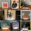 Présentoir en vinyle Now Play, lettres d'argent
