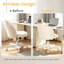 Cute Cat Task Chair with Faux Fur Upholstery, Swivel Vanity Chair for Small Spaces-1748489901