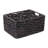 DTX Intl Set of 2 Rectangle Handmade Twisted Wicker Baskets - Hyacinth Seagrass Nesting Storage and Organization Bins with Handles-2089777735