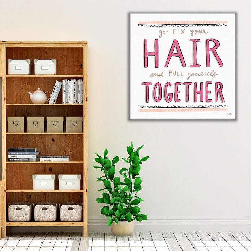 Fix Your Hair - reproduction d'art sur toile, H 16 po x l 16 po