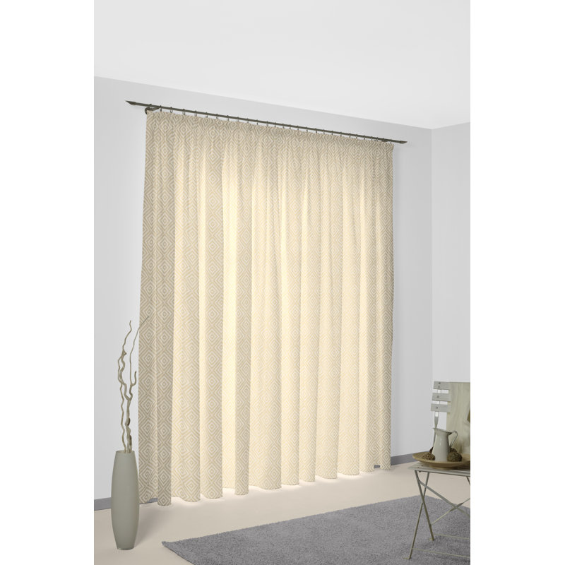 Aberdene Room Darkening Curtains Single Panel, 245cm H x 132cm W, Gold