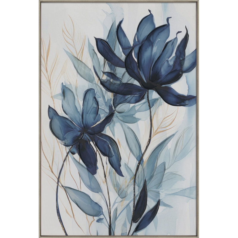 Indigo Elegance I, art mural sur toile