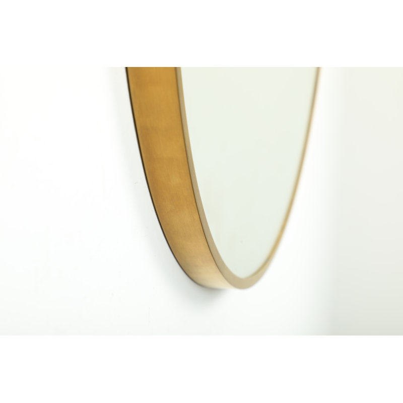 Rouillard Metal Round Mirror, Gold, 24" x 24"