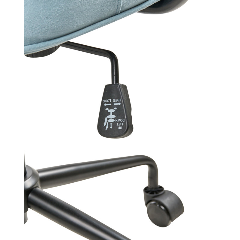 Office Chair, Light Blue, Velvet