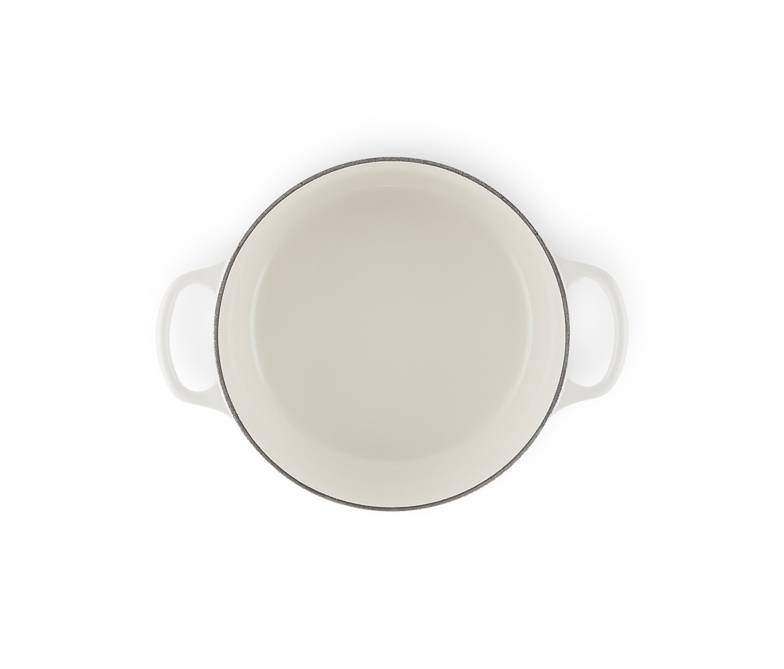 Le Creuset Signature Enameled Cast Iron Round Dutch Oven with Lid, 4.5 quarts, White