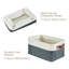 Bac de rangement pliable Decomomo | Cube de rangement pliable en tissu robuste avec poignées-1283439400