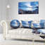 Coussin Blue Sea Sunset on Sandy Coastline - Sea & Shore-29344312-29344315