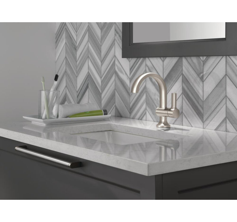 Robinet de salle de bain Albion, Nickel brossé Spotshield