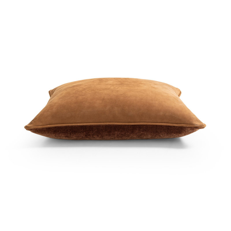 Olsen Pillow-Nubuck Cigar, Cognac, Square 24"