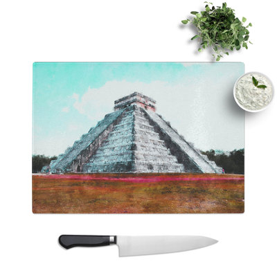Chichen Itza in Mexico Painting Chopping Board