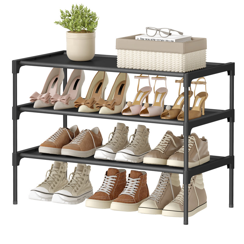 12 Pair Stackable Shoe Rack