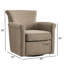 Fauteuil d'appoint pivotant en similicuir Westly-1448404159
