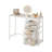 White Vanity Desk With 4 Large Drawers, 40“ Vanity Desk No Mirror, Small Makeup Vanity With Visual Large Capacity Iron Drawer With Classification Grid, Desks For Home Office Small Space With Storage