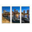 «Boston Skyline At Dusk - Cityscape», ensemble d'art mural sur toile encadré-850636120-850636121