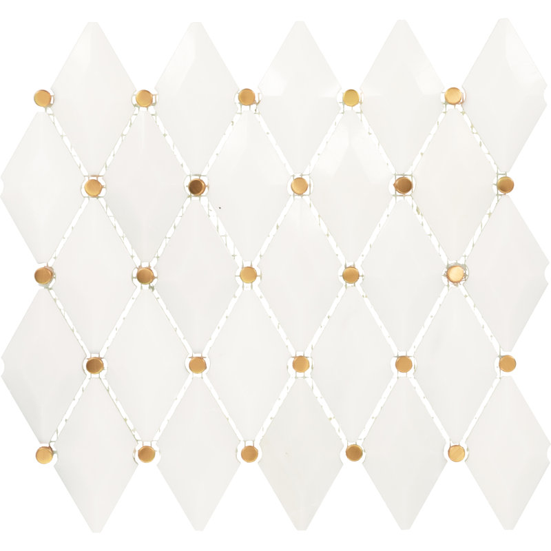 12" x 12" Natural Stone Grid Mosaic Wall Tile