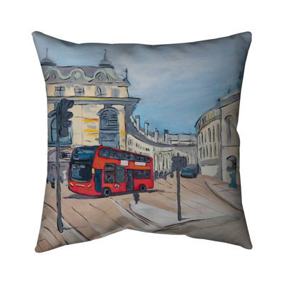 Piccadilly Circus of London - Poly Twill Throw Pillow – Poly Twill Throw Pillow with Insert, Double-Sided Print