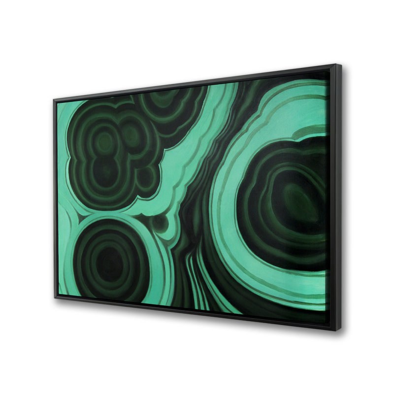 Malachite Stone - Abstract Minerals Framed Canvas Decor