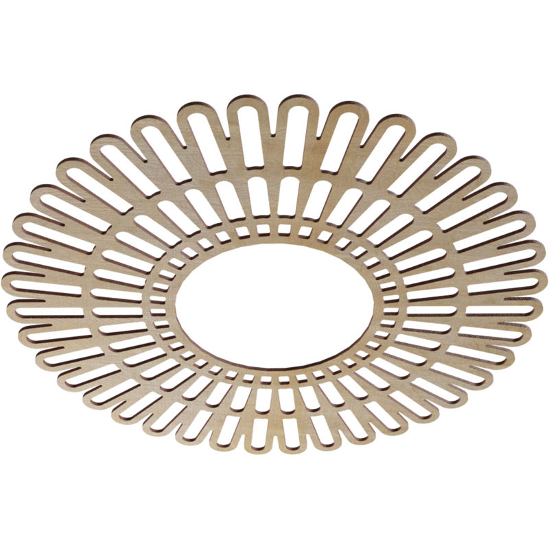 Médaillon de plafond 36 "x 36" x P 13 3/8 "x T 1/4" Cornillius, H 32 po x l 32 po x P 0,38 po, Bouleau