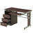 Solid Wood Top Metal Base Computer Desk