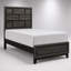 Modern Contemporary Grey Twin Bed with Headboard Footboard and Rails
