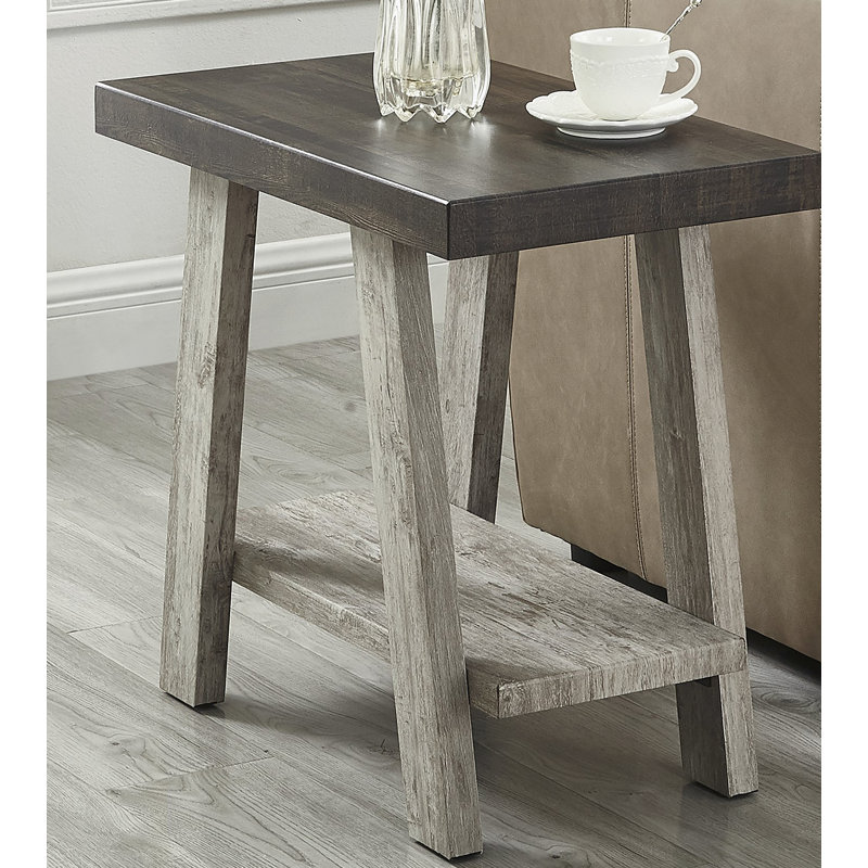 Table de bout Athens, Noir, H 22 po x l 14 po x P 23,5 po, Gris