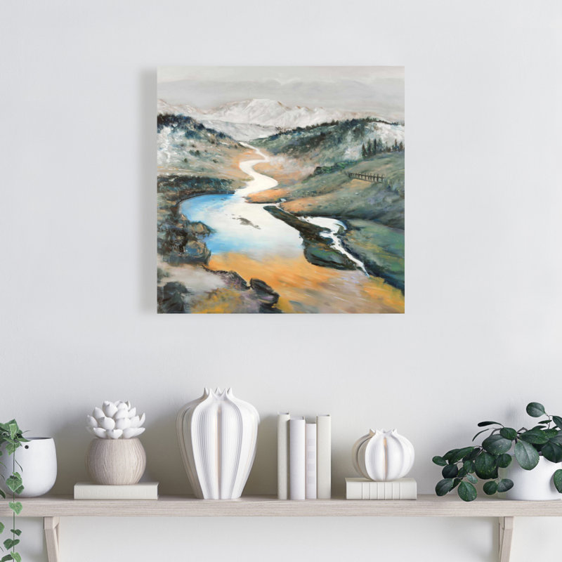 Reproduction de paysage sur toile, Toile tendue, H 16 po x l 16 po