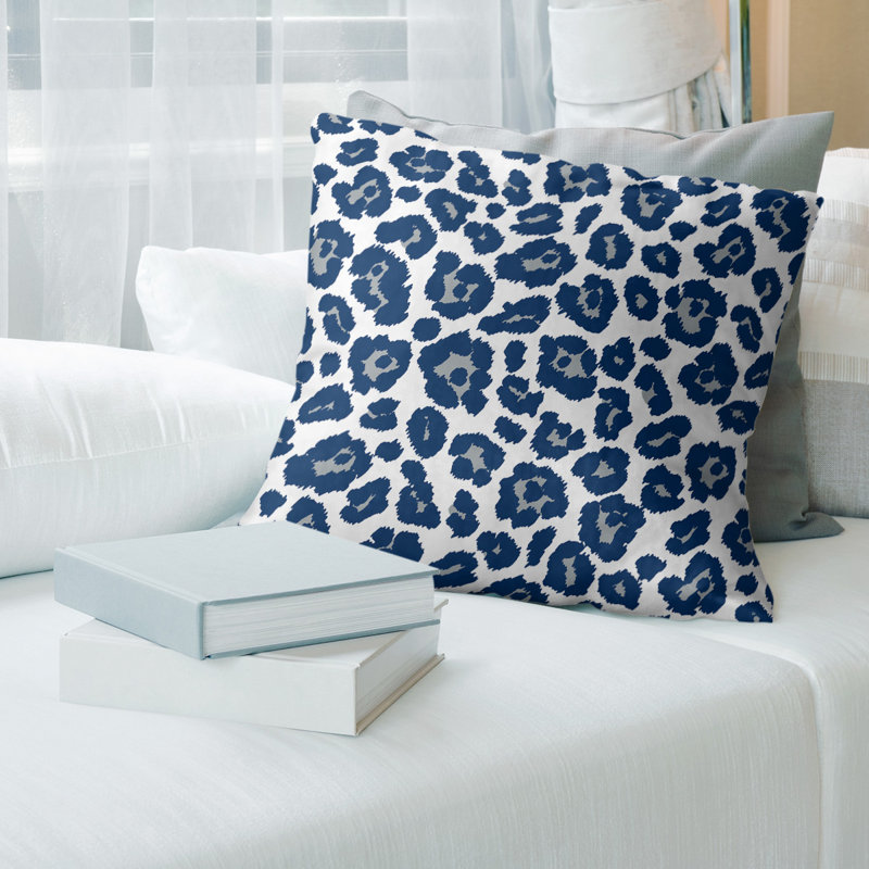 Housse de coussin carrée, 14 po x 14 po, Blanc, Croisé en coton