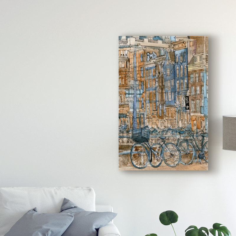 « city scene i », reproduction sur toile tendue, H 32 po x l 22 po x P 2 po