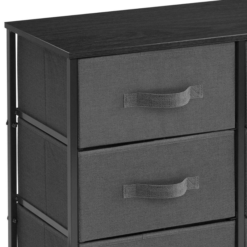 Commode à 8 tiroirs Sorbus, Noir