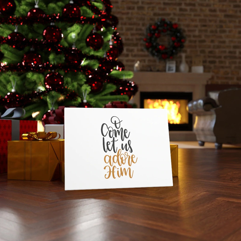 O Come Let Us Adore Him 1 Piece Wrapped Canvas Wall Art, 61cm H x 76cm W