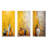 Minimalism Yellow Poteries - Abstract Still Lifes Metal Art Print Set Of 3-409804319