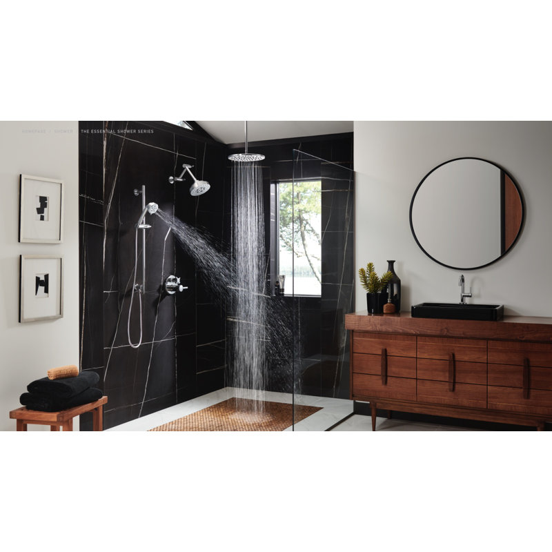 Essential™ Rain Adjustable Shower Head, 2.5 GPM, Chrome