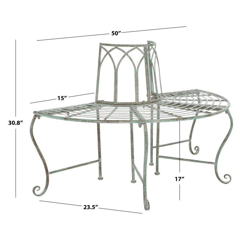 Banc en fer forgé Hounsfield, Vert antique
