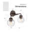 Éclairage pour meuble-lavabo de salle de bain 2 lumières avec verre sphérique ondulé, bronze huilé-1024752179-1024752206-1024752204