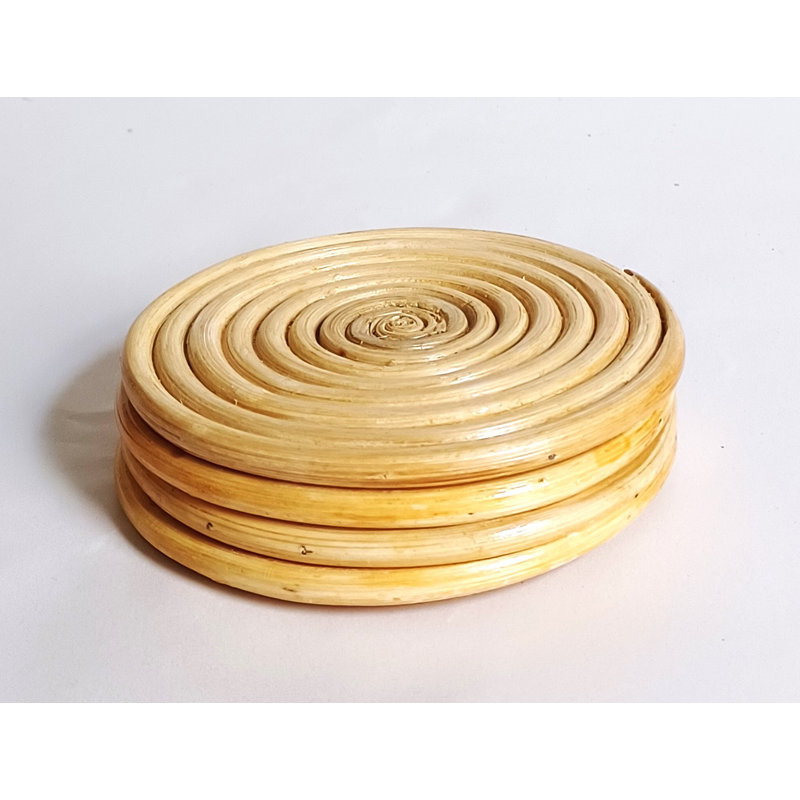 Ensemble de 4 sous-verres en rotin ou 6 sous-verres