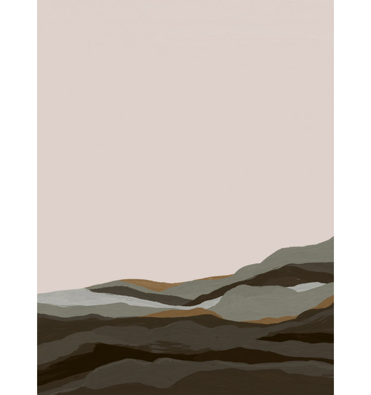 «Mute Earthy Landscape» par Josie George - Art mural paysage - toile tendue 16 × 24, 16 × 24, Wrapped Canvas