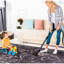 Tapis 6 x 9, à poils courts, antidérapant, pliable, pour la chambre à coucher - Tapis bourgogne / noir lavable, à poils courts, teint, cuisine, chambre à coucher