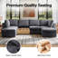 Canapé modulaire 6 pièces, canapé en U surdimensionné avec rangement pour siège caché, ensemble de salon convertible en chenille-624848933