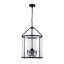 4 - Light Chandelier with Glass Accents