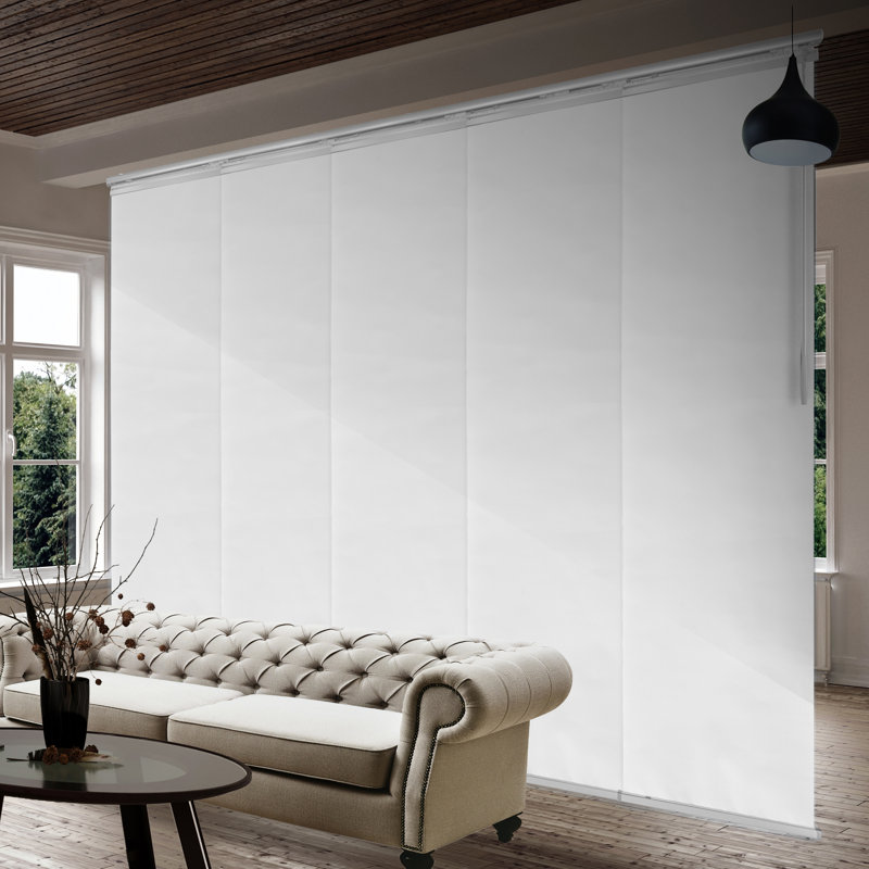 Store vertical semi-transparent blanc, L 110 po x L 94 po