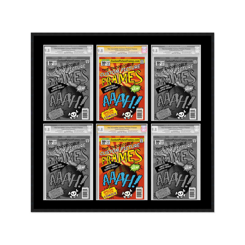 Cadre photo Collage, 8,125 po x 13 po, 30 po x 30 po, Noir / Noir