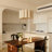 1-Light Geometric Pendant Lights Beige-677043665