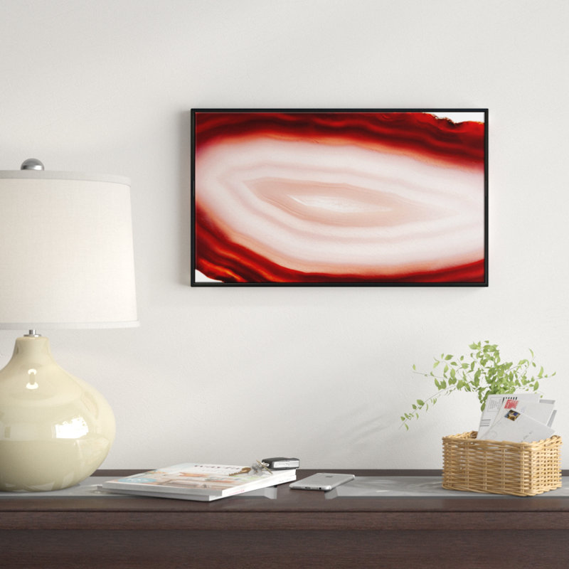 «Agate with Chalcedony Geologique Crystal», impression sur toile tendue, H 28 po x l 60 po x P 1,5 po