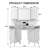 48'' Fluted Makeup Vanity Desk With Hd Triple Mirror And Lights,large Lighted Corner Vanity With Glass Top, Modern Dressing Table With Outlets-1161749623