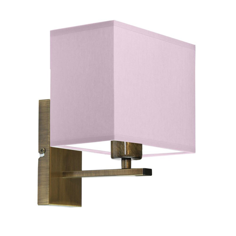 Asavira Steel Armed Sconce, Antique Gold, Light Violet
